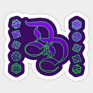 Dungeons and Dragons Dice Sticker